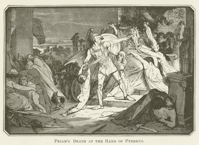 Priamos Tod durch die Hand von Pyrrhus von English School