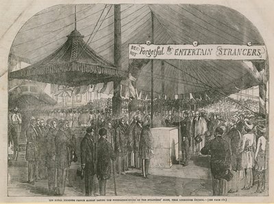Prinz Albert legt den Grundstein des Fremdenheims von English School