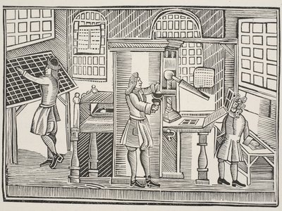 Druckerei, ca. 1710 von English School