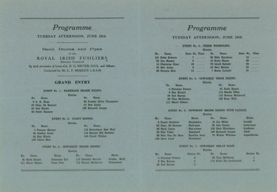 Programm für das erste internationale Rodeo von English School