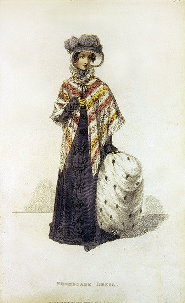 Promenadenkleid, Modeplatte aus Ackermann