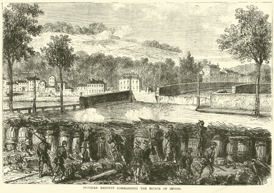 Preußisches Reduit, das die Brücke von Sèvres beherrscht von English School