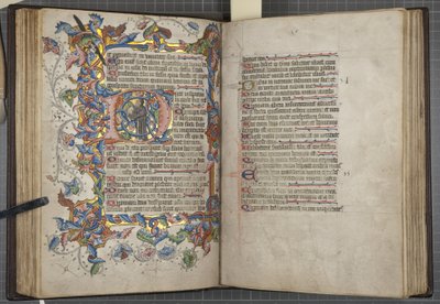 Psalter mit Sarum-Kalender, Fol 40 verso 41 recto, ca. 1425-75 von English School