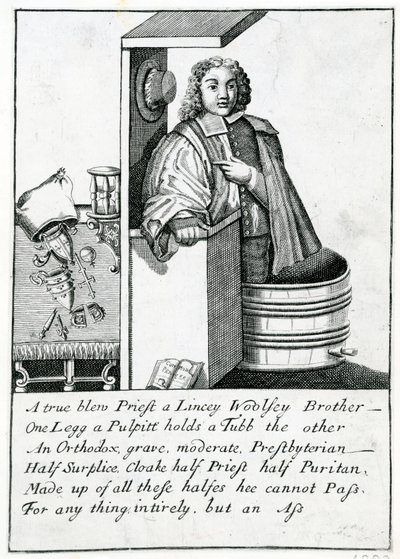 Kanzel-Satire, 1689 von English School