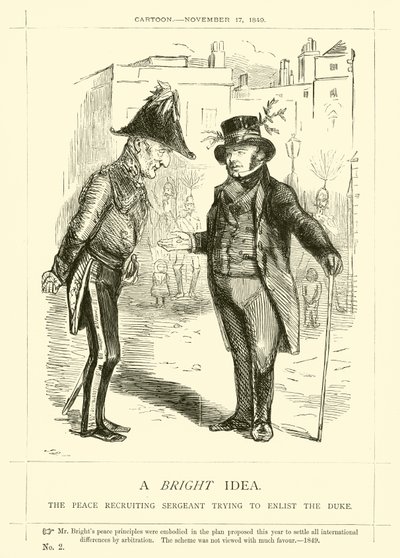 Punch-Karikatur über John Bright: Eine helle Idee von English School