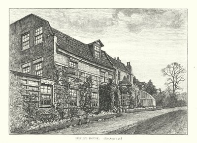 Purley Haus (Gravur) von English School