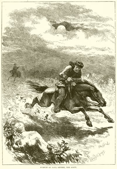 Verfolgung von Paul Revere, der Späher von English School