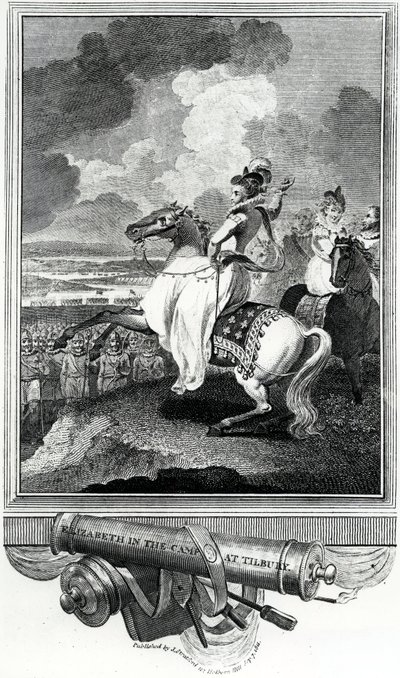 Königin Elisabeth im Lager von Tilbury, 1811 von English School