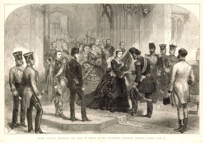 Königin Victoria empfängt den Schah von Persien von English School