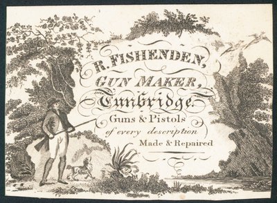 R Fishenden, Büchsenmacher, Visitenkarte von English School