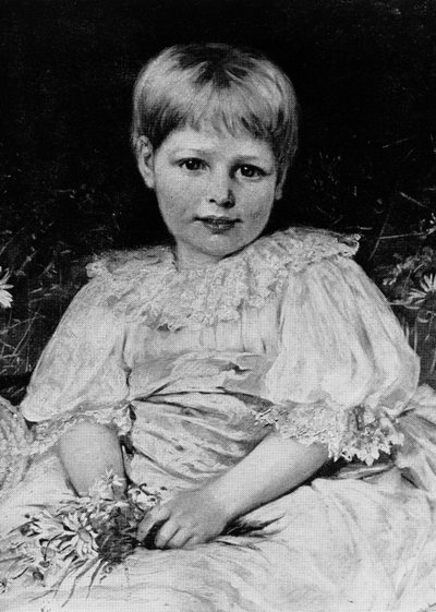 Radclyffe Hall im Alter von 5 Jahren von English School