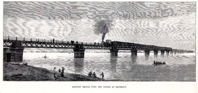 Eisenbahnbrücke über den Ganges bei Rajghaut von English School