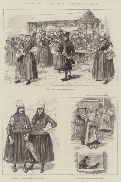 Streifzüge, niederländische Leute (Stich) von English School