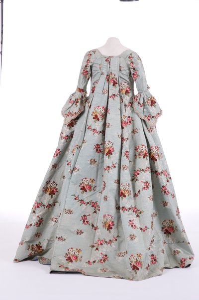 Rückansicht eines Sackkleides, 1760er Jahre von English School