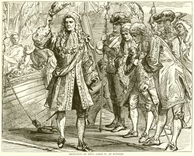 Empfang von König James II in Kinsale von English School