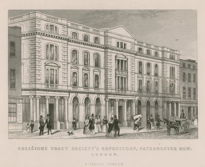 Religiöse Traktatgesellschafts-Depot, Paternoster Row, London von English School