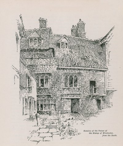 Überreste des Palastes des Bischofs von Winchester von English School