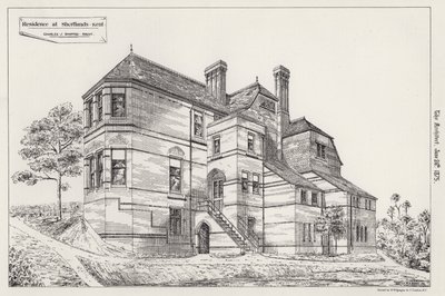 Residenz in Shortlands, Kent (Stich) von English School