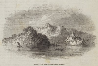 Resolution Bay, Marquesas-Insel (Stich) von English School