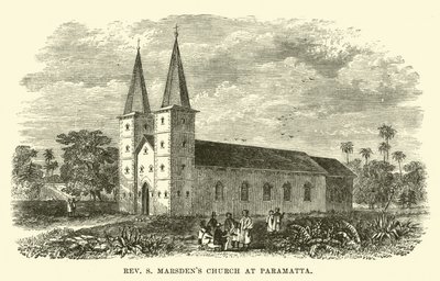 Pfarrer S. Marsdens Kirche in Paramatta von English School