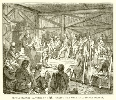 Revolutionäre Gefahren von 1848. Der Eid in einer geheimen Gesellschaft von English School