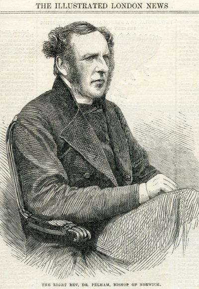 Rechts ehrwürdiger Dr. Pelham, Bischof von Norwich aus The Illustrated London News, 14. Oktober 1865 von English School