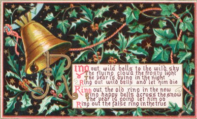 Klingelnde Glocke, Neujahrskarte von English School