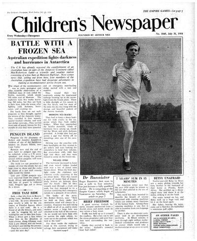 Roger Bannister, Titelseite der 