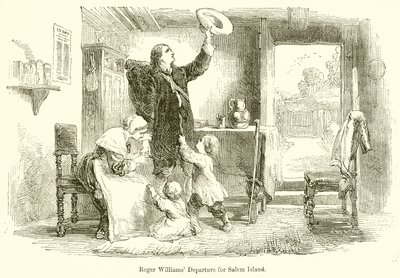 Roger Williams Abreise zur Salem-Insel von English School