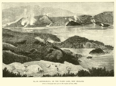 Rotomahana, oder der Warme See, Neuseeland von English School