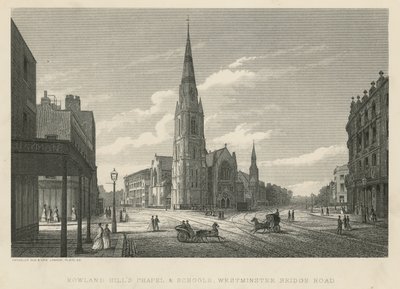 Rowland Hills Kapelle und Schulen, Westminster Bridge Road, Lambeth von English School
