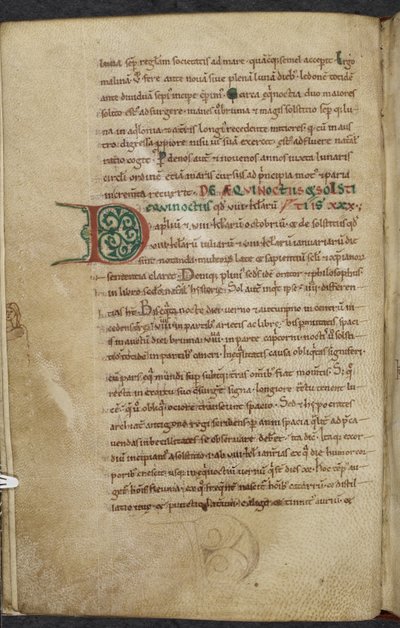 Initiale D. De temporum ratione. Beda Venerabilis von English School