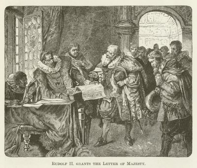 Rudolf II. gewährt den Majestätsbrief von English School