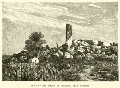 Ruinen des Herkulestempels bei Girgenti von English School