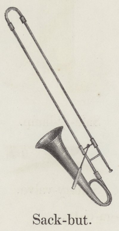 Posaune (Gravur) von English School