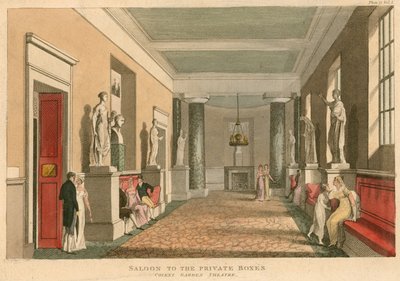 Salon zu den Privatlogen im Covent Garden Theatre, London von English School