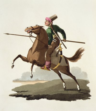 Saphir, aus Kostüme der verschiedenen Nationen, Band VII, Die Militäruniform der Türkei, von Thomas MacLean, veröffentlicht ca. 1800-18 von English School