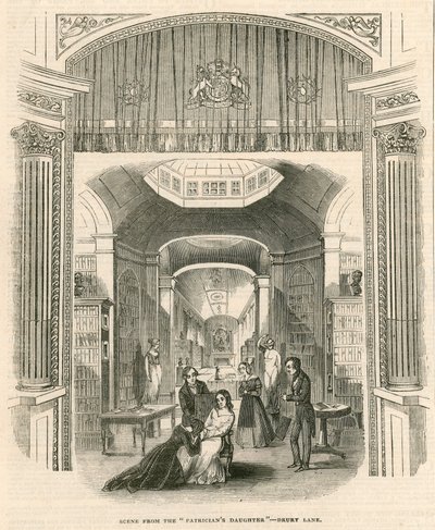 Szene aus dem Stück Die Tochter der Patrizier, Drury Lane Theatre, London von English School
