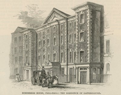 Schomberg House, Pall Mall, London, die Residenz von Thomas Gainsborough von English School