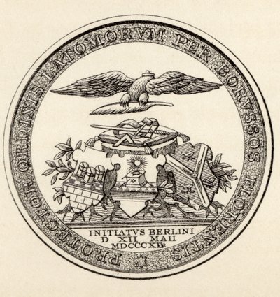 Siegel der Maurer von Berlin, 1812, aus 
