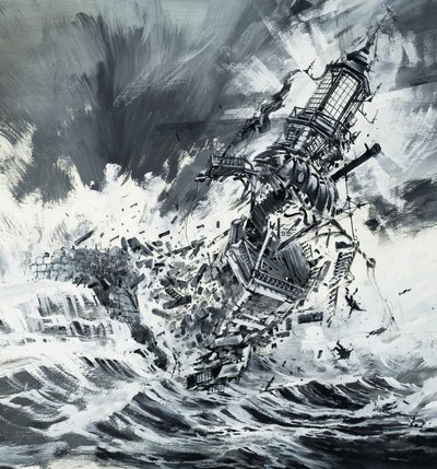 Wächter des Ozeans (Zerstörung des Pharos-Leuchtturms) von English School