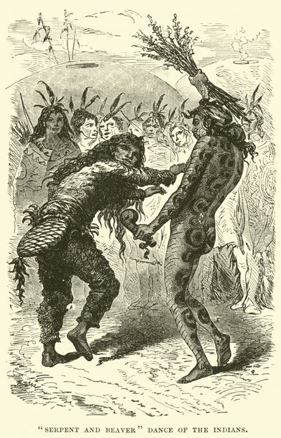 Schlangen- und Biber-Tanz der Indianer von English School