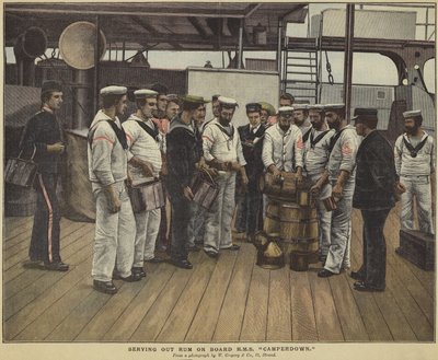 Rumverteilung an Bord der HMS Camperdown von English School