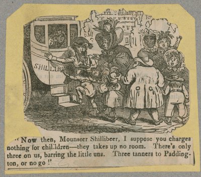 Shillibeer Omnibus; Karikatur von English School