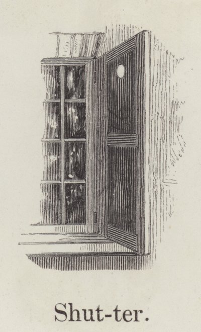 Fensterladen (Gravur) von English School