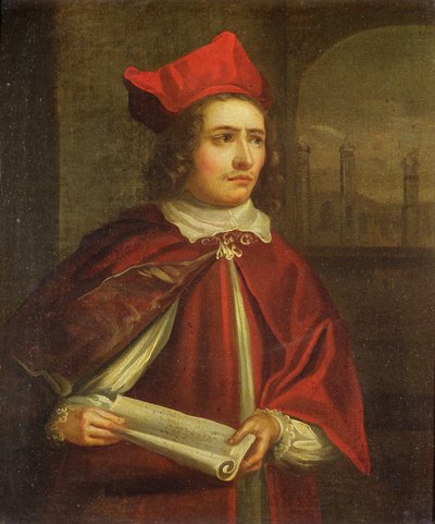 Sir Augustus Harris (1851-96) als Kardinal Wolsey von English School