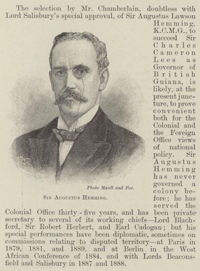 Sir Augustus Hemming (Gravur) von English School