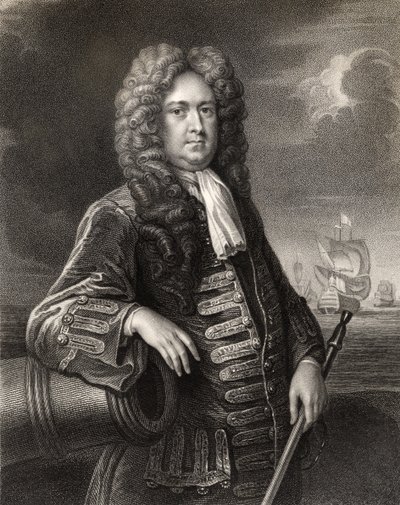 Sir George Rooke, graviert von W. Holl, aus 