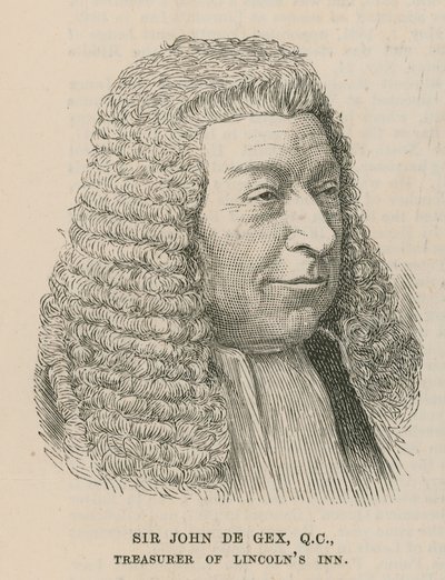 Sir John de Gex, Schatzmeister von Lincolns Inn von English School