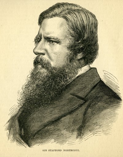 Sir Stafford Northcote, 1. Earl of Iddesleigh (1818-87) von English School